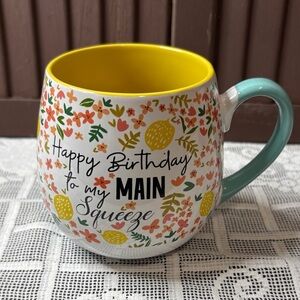 10 Strawberry Street Happy Birthday Main Squeeze Floral Mug